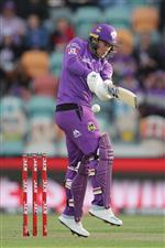 HOBART, AUSTRALIA - DECEMBER 10: Colin Ingram of the Hurricanes bats during the Big Bash League match between the Hobart Hurricanes and Sydney Sixers at Blundstone Arena, on December 10, 2020, in Hobart, Australia. (Photo by Matt King/Getty Images)