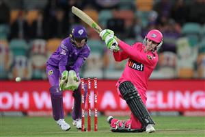 HOBART, AUSTRALIA - DECEMBER 10: Daniel Hughes of the Sixers bats during the Big Bash League match between the Hobart Hurricanes and Sydney Sixers at Blundstone Arena, on December 10, 2020, in Hobart, Australia. (Photo by Matt King/Getty Images)