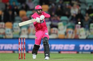HOBART, AUSTRALIA - DECEMBER 10: James Vince of the Sixers bats during the Big Bash League match between the Hobart Hurricanes and Sydney Sixers at Blundstone Arena, on December 10, 2020, in Hobart, Australia. (Photo by Matt King/Getty Images)