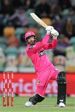 HOBART, AUSTRALIA - DECEMBER 10: James Vince of the Sixers bats during the Big Bash League match between the Hobart Hurricanes and Sydney Sixers at Blundstone Arena, on December 10, 2020, in Hobart, Australia. (Photo by Matt King/Getty Images)