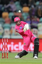 HOBART, AUSTRALIA - DECEMBER 10: James Vince of the Sixers bats during the Big Bash League match between the Hobart Hurricanes and Sydney Sixers at Blundstone Arena, on December 10, 2020, in Hobart, Australia. (Photo by Matt King/Getty Images)
