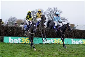TAUNTON, ENGLAND - DECEMBER 10: Tom O'Brien riding Master Work (C) clear the last to win The bluQube Handicap Chase at Taunton Racecourse on December 10, 2020 in Taunton, England. Owners and a limited number of the public are allowed to attend the meeting due to the Coronavirus pandemic. (Photo by Alan Crowhurst/Getty Images)