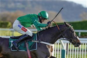 CHELTENHAM, ENGLAND - DECEMBER 12: Daryl Jacob riding Fusil Raffles clear the last to win The Jockey Club Cheltenham And SW Syndicate Novices' Chase at Cheltenham Racecourse on December 12, 2020 in Cheltenham, England. Owners and a limited number of the public are allowed to attend the meeting due to the Coronavirus pandemic. (Photo by Alan Crowhurst/Getty Images)