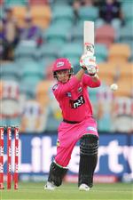 HOBART, AUSTRALIA - DECEMBER 13: Josh Philippe of the Sixers bats during the Big Bash League match between the Sydney Sixers and the Melbourne Renegades at Blundstone Arena, on December 13, 2020, in Hobart, Australia. (Photo by Matt King/Getty Images)