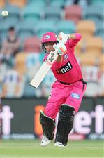 HOBART, AUSTRALIA - DECEMBER 13: Josh Philippe of the Sixers bats during the Big Bash League match between the Sydney Sixers and the Melbourne Renegades at Blundstone Arena, on December 13, 2020, in Hobart, Australia. (Photo by Matt King/Getty Images)