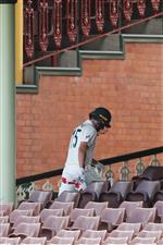 SYDNEY, AUSTRALIA - DECEMBER 13: Joe Burns of Australia A walks from the field after being dismissed by Mohammed Shami of India during day three of the Tour Match between Australia A and India at Sydney Cricket Ground on December 13, 2020 in Sydney, Australia. (Photo by Brendon Thorne/Getty Images)