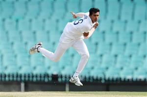 SYDNEY, AUSTRALIA - DECEMBER 13: Navdeep Saini of India bowls during day three of the Tour Match between Australia A and India at Sydney Cricket Ground on December 13, 2020 in Sydney, Australia. (Photo by Brendon Thorne/Getty Images)