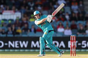 CANBERRA, AUSTRALIA - DECEMBER 14: Max Bryant of the Heat
bats during the Big Bash League match between the Sydney Thunder and the Brisbane Heat at Manuka Oval, on December 14, 2020, in Canberra, Australia. (Photo by Brendon Thorne/Getty Images)