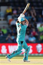 CANBERRA, AUSTRALIA - DECEMBER 14: Max Bryant of the Heat
bats during the Big Bash League match between the Sydney Thunder and the Brisbane Heat at Manuka Oval, on December 14, 2020, in Canberra, Australia. (Photo by Brendon Thorne/Getty Images)