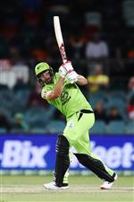 CANBERRA, AUSTRALIA - DECEMBER 14: Daniel Sams of the Thunder bats during the Big Bash League match between the Sydney Thunder and the Brisbane Heat at Manuka Oval, on December 14, 2020, in Canberra, Australia. (Photo by Brendon Thorne/Getty Images)