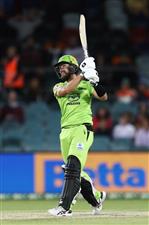 CANBERRA, AUSTRALIA - DECEMBER 14: Alex Ross of the Thunder bats during the Big Bash League match between the Sydney Thunder and the Brisbane Heat at Manuka Oval, on December 14, 2020, in Canberra, Australia. (Photo by Brendon Thorne/Getty Images)