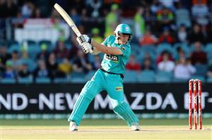CANBERRA, AUSTRALIA - DECEMBER 14: Sam Heazlett of the Heat
bats during the Big Bash League match between the Sydney Thunder and the Brisbane Heat at Manuka Oval, on December 14, 2020, in Canberra, Australia. (Photo by Brendon Thorne/Getty Images)