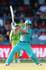 CANBERRA, AUSTRALIA - DECEMBER 14: Sam Heazlett of the Heat
bats during the Big Bash League match between the Sydney Thunder and the Brisbane Heat at Manuka Oval, on December 14, 2020, in Canberra, Australia. (Photo by Brendon Thorne/Getty Images)