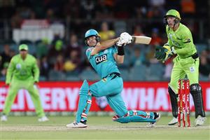 CANBERRA, AUSTRALIA - DECEMBER 14: Jack Wildermuth of the Heat bats during the Big Bash League match between the Sydney Thunder and the Brisbane Heat at Manuka Oval, on December 14, 2020, in Canberra, Australia. (Photo by Brendon Thorne/Getty Images)