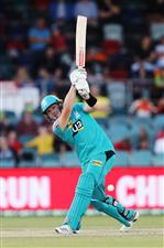CANBERRA, AUSTRALIA - DECEMBER 14: Max Bryant of the Heat
bats during the Big Bash League match between the Sydney Thunder and the Brisbane Heat at Manuka Oval, on December 14, 2020, in Canberra, Australia. (Photo by Brendon Thorne/Getty Images)