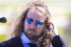 SYDNEY, AUSTRALIA - DECEMBER 12: Ciaron Maher looks on after winning race 5 the Inglis Nursery with Acrobat during Sydney Racing at Royal Randwick on December 12, 2020 in Sydney, Australia. (Photo by Mark Evans/Getty Images)