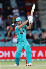 CANBERRA, AUSTRALIA - DECEMBER 14: Chris Lynn of the Heat
bats during the Big Bash League match between the Sydney Thunder and the Brisbane Heat at Manuka Oval, on December 14, 2020, in Canberra, Australia. (Photo by Brendon Thorne/Getty Images)