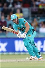 CANBERRA, AUSTRALIA - DECEMBER 14: Chris Lynn of the Heat
bats during the Big Bash League match between the Sydney Thunder and the Brisbane Heat at Manuka Oval, on December 14, 2020, in Canberra, Australia. (Photo by Brendon Thorne/Getty Images)