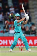CANBERRA, AUSTRALIA - DECEMBER 14: Chris Lynn of the Heat
bats during the Big Bash League match between the Sydney Thunder and the Brisbane Heat at Manuka Oval, on December 14, 2020, in Canberra, Australia. (Photo by Brendon Thorne/Getty Images)
