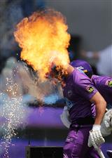 HOBART, AUSTRALIA - DECEMBER 13: D'Arcy Short of the Hurricanes walks onto the field to bat during the Big Bash League match between the Adelaide Strikers and the Hobart Hurricanes at Blundstone Arena, on December 13, 2020, in Hobart, Australia. (Photo by Matt King/Getty Images)