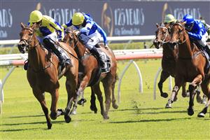 SYDNEY, AUSTRALIA - DECEMBER 12: Hugh Bowman on Snapdancer wins race 6 the Sydney Commercial Interiors Handicap during Sydney Racing at Royal Randwick on December 12, 2020 in Sydney, Australia. (Photo by Mark Evans/Getty Images)