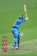 LAUNCESTON, AUSTRALIA - DECEMBER 15: Alex Carey of the Strikers bats during the Big Bash League match between Hobart Hurricanes and Adelaide Strikers at University of Tasmania Stadium, on December 15, 2020, in Launceston, Australia. (Photo by Matt King/Getty Images)