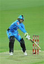 LAUNCESTON, AUSTRALIA - DECEMBER 15: Alex Carey of the Strikers bats during the Big Bash League match between Hobart Hurricanes and Adelaide Strikers at University of Tasmania Stadium, on December 15, 2020, in Launceston, Australia. (Photo by Matt King/Getty Images)