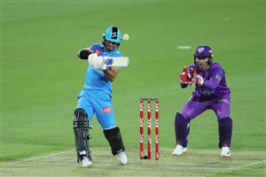 LAUNCESTON, AUSTRALIA - DECEMBER 15: Jake Weatherald of the Strikers bats during the Big Bash League match between Hobart Hurricanes and Adelaide Strikers at University of Tasmania Stadium, on December 15, 2020, in Launceston, Australia. (Photo by Matt King/Getty Images)