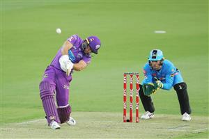 LAUNCESTON, AUSTRALIA - DECEMBER 15: Colin Ingram of the Hurricanes bats during the Big Bash League match between Hobart Hurricanes and Adelaide Strikers at University of Tasmania Stadium, on December 15, 2020, in Launceston, Australia. (Photo by Matt King/Getty Images)