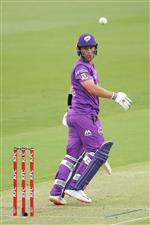 LAUNCESTON, AUSTRALIA - DECEMBER 15: Ben McDermott of the Hurricanes bats during the Big Bash League match between Hobart Hurricanes and Adelaide Strikers at University of Tasmania Stadium, on December 15, 2020, in Launceston, Australia. (Photo by Matt King/Getty Images)