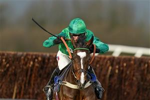 WINCANTON, ENGLAND - DECEMBER 15: Daryl Jacob riding Messire des Obeaux clear the last to win The Like Racing TV On Facebook Novices' Limited Handicap Chase at Wincanton Racecourse on December 15, 2020 in Wincanton, England. Owners and a limited number of the public are allowed to attend the meeting due to the Coronavirus pandemic. (Photo by Alan Crowhurst/Getty Images)