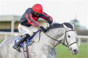 WINCANTON, ENGLAND - DECEMBER 15: Harry Cobden riding Flagrant Delitiep clear the last to win The Use The racingtv.com Tracker Handicap Chase at Wincanton Racecourse on December 15, 2020 in Wincanton, England. Owners and a limited number of the public are allowed to attend the meeting due to the Coronavirus pandemic. (Photo by Alan Crowhurst/Getty Images)