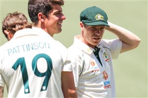 ADELAIDE, AUSTRALIA - DECEMBER 15: Marcus Harris of Australia looks on during an Australian nets session at Adelaide Oval on December 15, 2020 in Adelaide, Australia. (Photo by Daniel Kalisz/Getty Images)