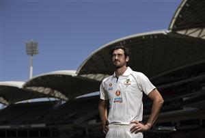 ADELAIDE, AUSTRALIA - DECEMBER 15: Mitchell Starc of Australia poses during an Australian Nets Session at Adelaide Oval on December 15, 2020 in Adelaide, Australia. (Photo by Ryan Pierse/Getty Images)
