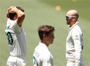 ADELAIDE, AUSTRALIA - DECEMBER 15: Nathan Lyon of Australia looks on during an Australian nets session at Adelaide Oval on December 15, 2020 in Adelaide, Australia. (Photo by Daniel Kalisz/Getty Images)