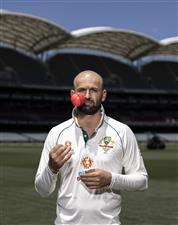 ADELAIDE, AUSTRALIA - DECEMBER 15: Nathan Lyon of Australia poses before an Australian Nets Session at Adelaide Oval on December 15, 2020 in Adelaide, Australia. (Photo by Ryan Pierse/Getty Images)