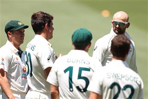ADELAIDE, AUSTRALIA - DECEMBER 15: Nathan Lyon of Australia looks on during an Australian nets session at Adelaide Oval on December 15, 2020 in Adelaide, Australia. (Photo by Daniel Kalisz/Getty Images)