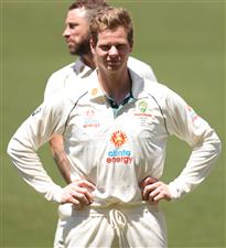 ADELAIDE, AUSTRALIA - DECEMBER 15: Steve Smith of Australia looks on during an Australian nets session at Adelaide Oval on December 15, 2020 in Adelaide, Australia. (Photo by Daniel Kalisz/Getty Images)
