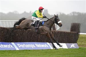 NEWBURY, ENGLAND - DECEMBER 16: Robbie Power riding Magic Of Light clear the last to win ThePertemps Network Mares' Chase at Newbury Racecourse on December 16, 2020 in Newbury, England. Owners and a limited number of the public are allowed to attend the meeting due to the Coronavirus pandemic. (Photo by Alan Crowhurst/Getty Images)