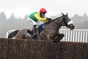 NEWBURY, ENGLAND - DECEMBER 16: Robbie Power riding Magic Of Light clear the last to win ThePertemps Network Mares' Chase at Newbury Racecourse on December 16, 2020 in Newbury, England. Owners and a limited number of the public are allowed to attend the meeting due to the Coronavirus pandemic. (Photo by Alan Crowhurst/Getty Images)