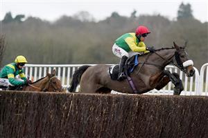 NEWBURY, ENGLAND - DECEMBER 16: Robbie Power riding Magic Of Light on their way to winning ThePertemps Network Mares' Chase at Newbury Racecourse on December 16, 2020 in Newbury, England. Owners and a limited number of the public are allowed to attend the meeting due to the Coronavirus pandemic. (Photo by Alan Crowhurst/Getty Images)