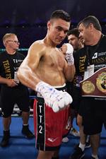 SYDNEY, AUSTRALIA - DECEMBER 16: Tim Tszyu poses for a photo after victory over Bowyn Morgan during the light-middleweight World Title elimination bout between Tim Tszyu and Bowyn Morgan at Bankwest Stadium on December 16, 2020 in Sydney, Australia. (Photo by Brett Hemmings/Getty Images)