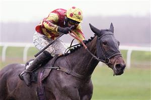 NEWBURY, ENGLAND - DECEMBER 16: Tom O'Brien riding French Paradoxe clear the last to win The Every Race Live On Racing TV EBF Stallions 'National Hunt' Novices' Hurdle at Newbury Racecourse on December 16, 2020 in Newbury, England. Owners and a limited number of the public are allowed to attend the meeting due to the Coronavirus pandemic. (Photo by Alan Crowhurst/Getty Images)