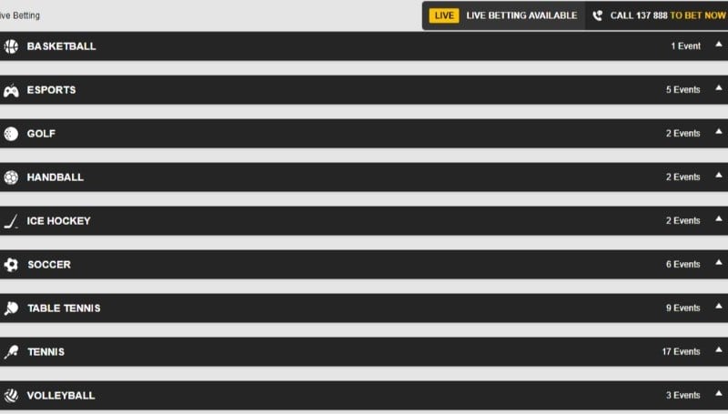 Bookmaker Australia Live Betting