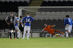 PAISLEY, SCOTLAND - DECEMBER 16: Jamie McGrath of St Mirren scores their team