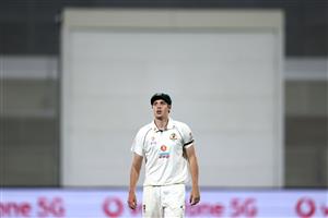 ADELAIDE, AUSTRALIA - DECEMBER 17: Cameron Green of Australia looks on during day one of the First Test match between Australia and India at Adelaide Oval on December 17, 2020 in Adelaide, Australia. (Photo by Ryan Pierse/Getty Images)