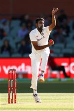 ADELAIDE, AUSTRALIA - DECEMBER 18: Ravi Ashwin of India bowls during day two of the First Test match between Australia and India at Adelaide Oval on December 18, 2020 in Adelaide, Australia. (Photo by Ryan Pierse/Getty Images)