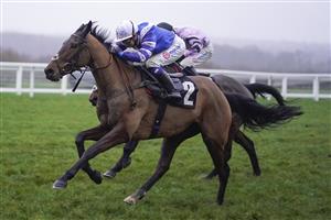 ASCOT, ENGLAND - DECEMBER 18: Megan Nicholls riding Knappers Hill win The Enter ITV7 Tonight Standard Open NH Flat Race at Ascot Racecourse on December 18, 2020 in Ascot, England. Owners are allowed to attend if they have a runner at the meeting otherwise racing remains behind closed doors to the public due to the Coronavirus pandemic. (Photo by Alan Crowhurst/Getty Images)