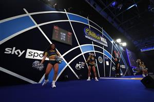 LONDON, ENGLAND - DECEMBER 18: A view of the arena during day four of the PDC William Hill World Darts Championship at Alexandra Palace on December 18, 2020 in London, England. (Photo by Luke Walker/Getty Images)