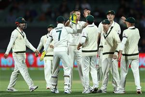 ADELAIDE, AUSTRALIA - DECEMBER 17: Josh Hazlewood of Australia celebrates taking the LBW wicket of Hanuma Vihari of India for 16 runs during day one of the First Test match between Australia and India at Adelaide Oval on December 17, 2020 in Adelaide, Australia. (Photo by Cameron Spencer/Getty Images)